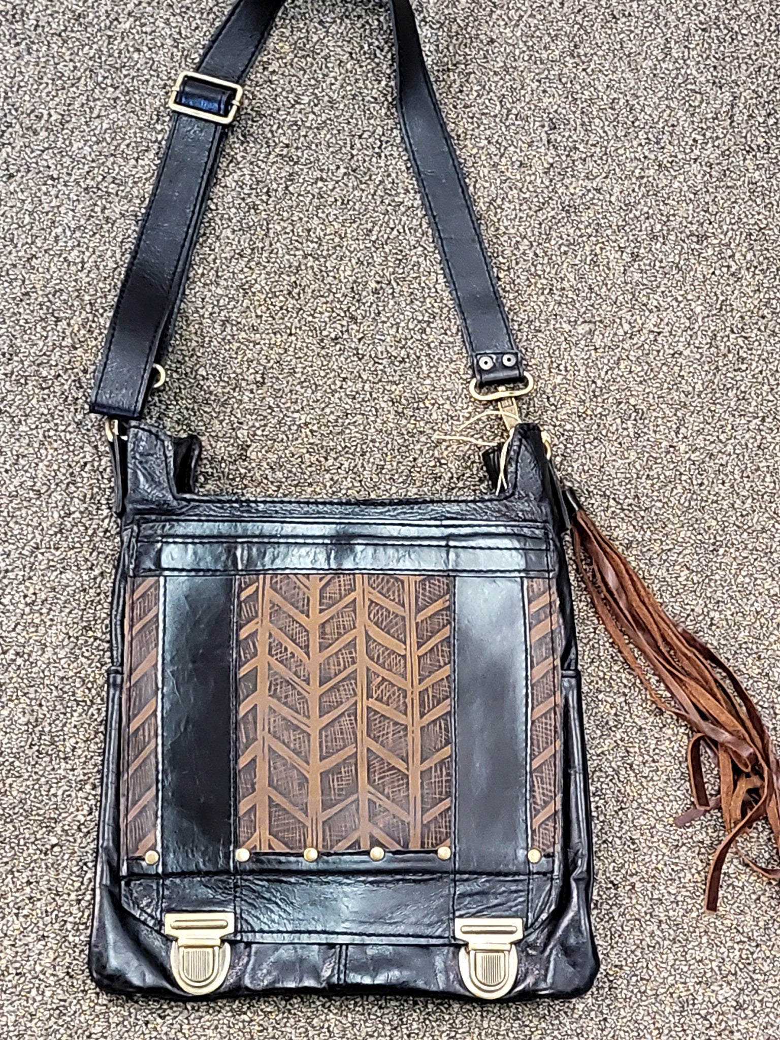 Handbag 012 - Leather Urban Satchel / Horse